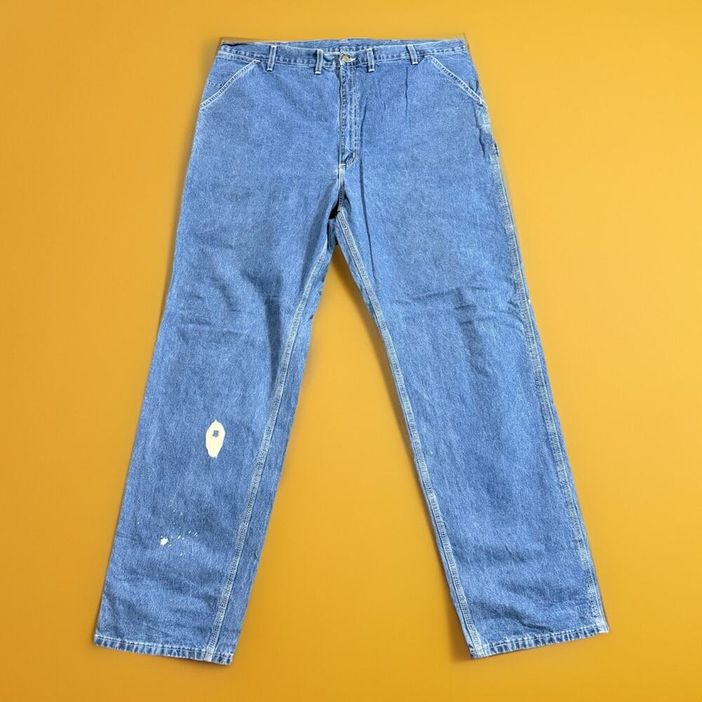 Vintage Carhartt Double Knee Carpenter Jeans Mens 44x36 USA Made Denim Pants